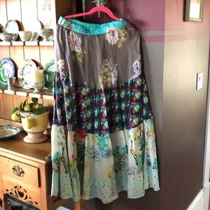 Johnny Was tiered maxi skirt